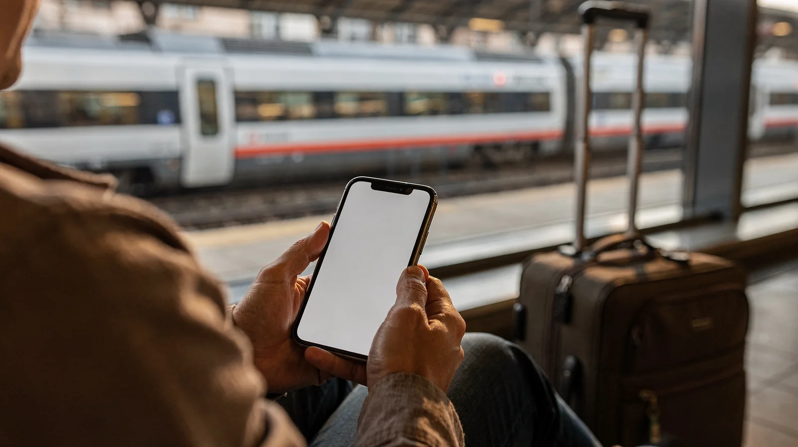 Voyageur préparant une réservation de train polonais