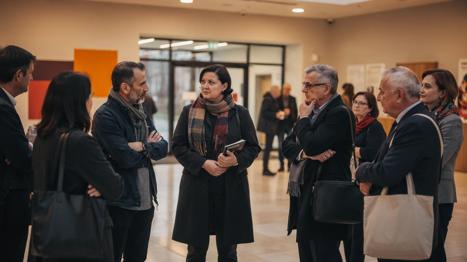 Discussion du public après une projection de cinéma polonais