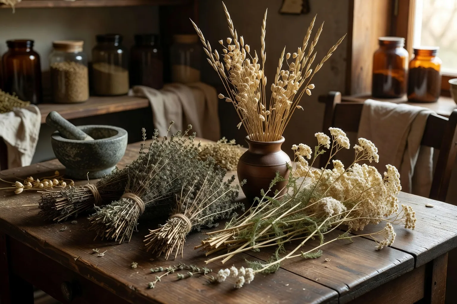 Plantes médicinales polonaises séchées : herboristerie traditionnelle
