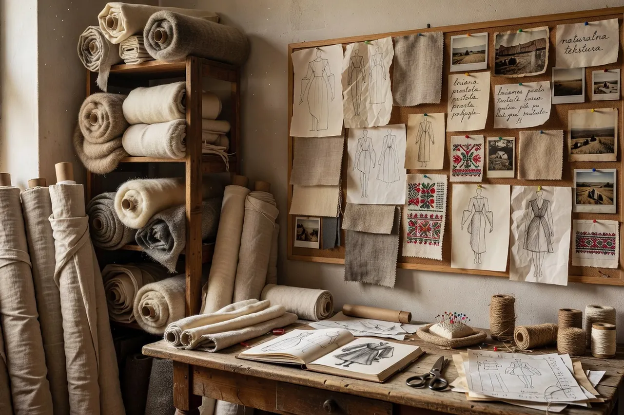 Créations polonaises indépendantes, matières naturelles lin et laine, collections printemps 2026