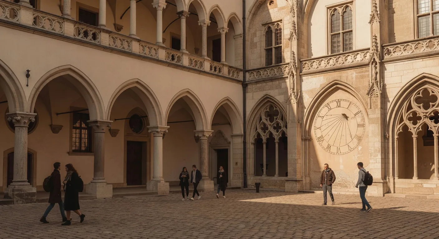 Cour interieure du Collegium Maius universite Jagiellonne Cracovie