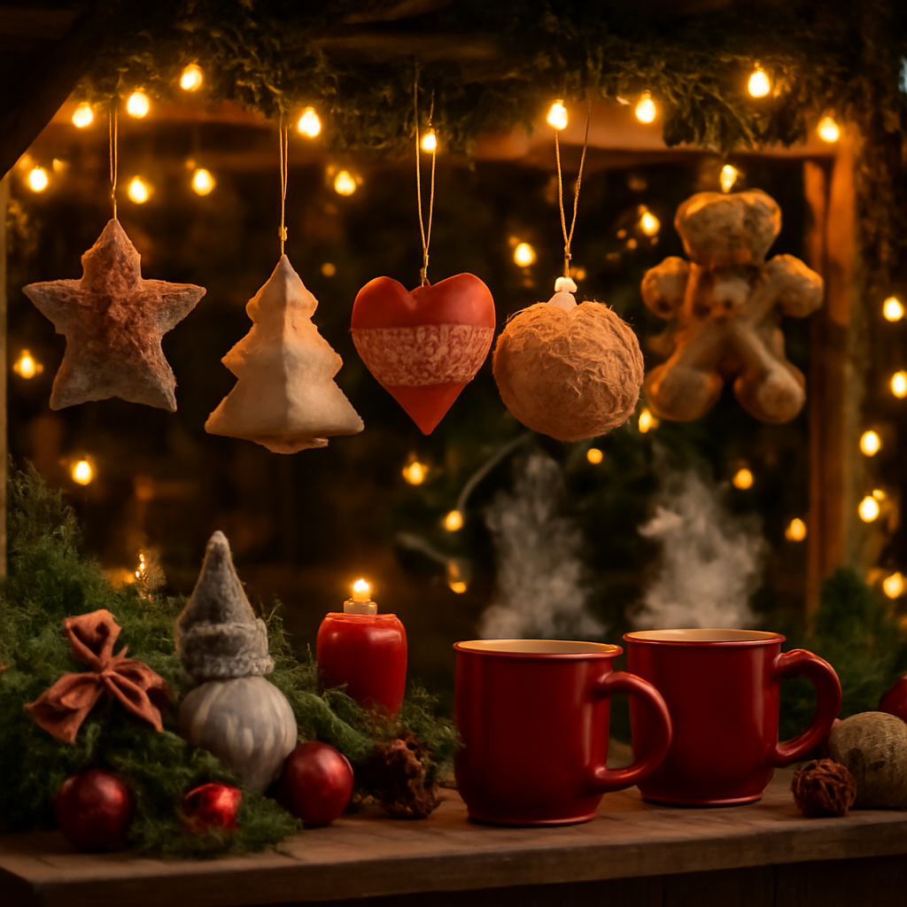 Marché de Noël de Cracovie illuminé