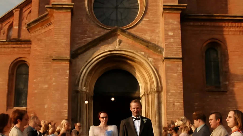 Cérémonie de mariage polonais traditionnel avec bénédiction et rituel du pain et du sel