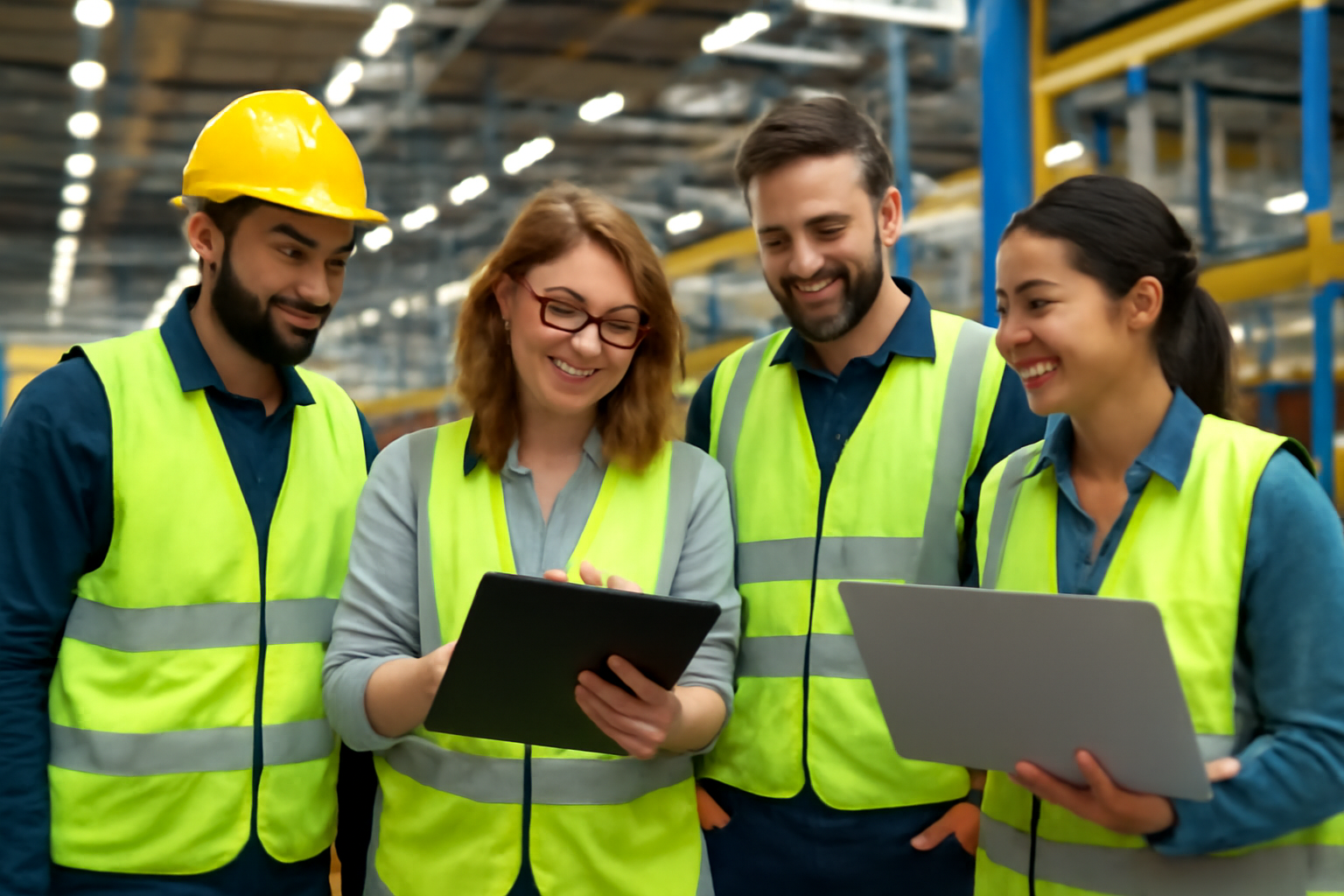 Travailleurs ukrainiens intégrés dans une entreprise polonaise moderne