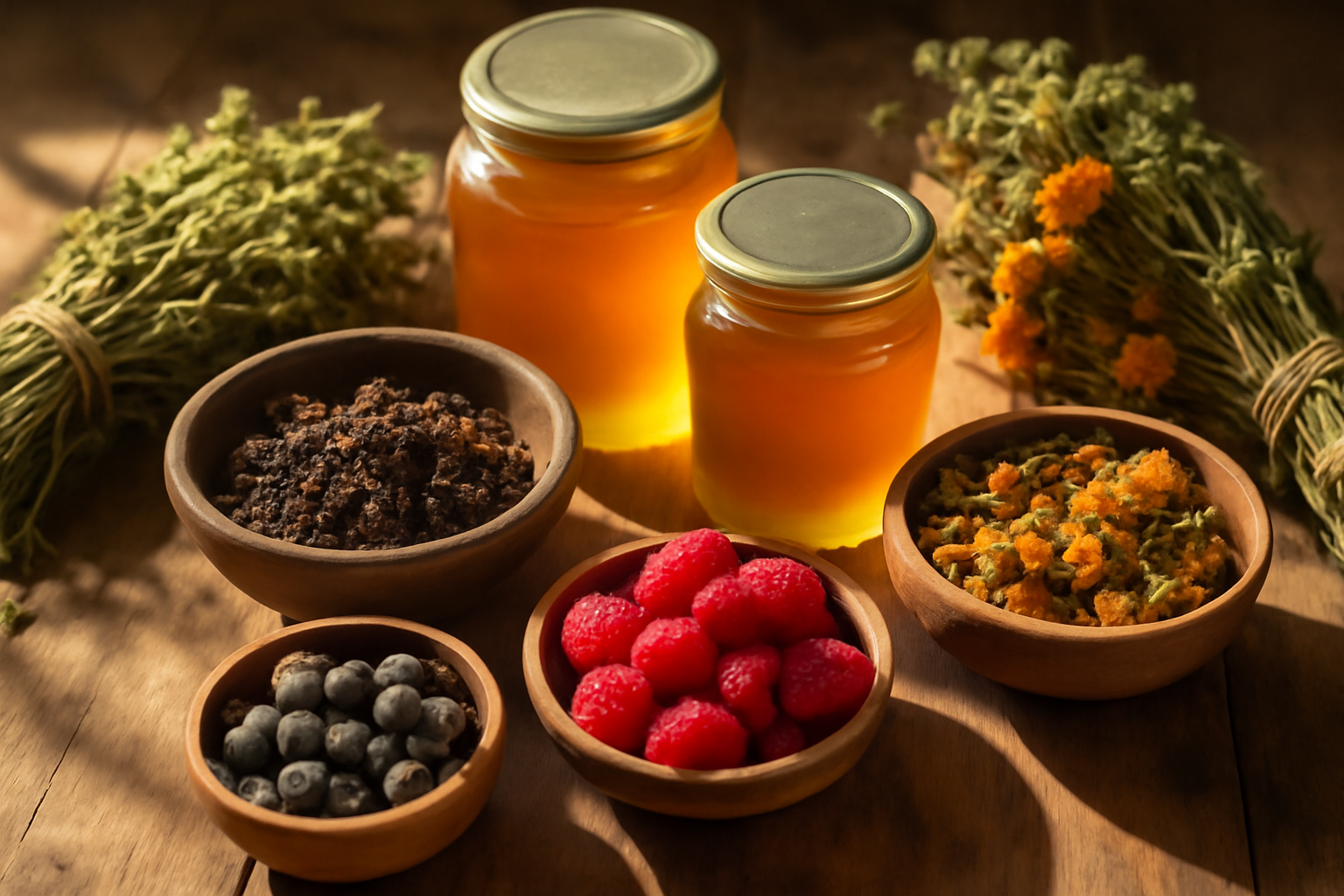 Produits bio et naturels polonais : miel, herbes séchées et tisanes artisanales