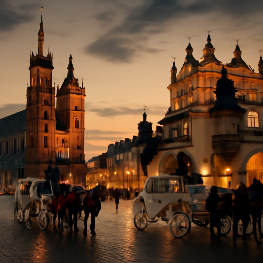 Place du marché de Cracovie patrimoine historique