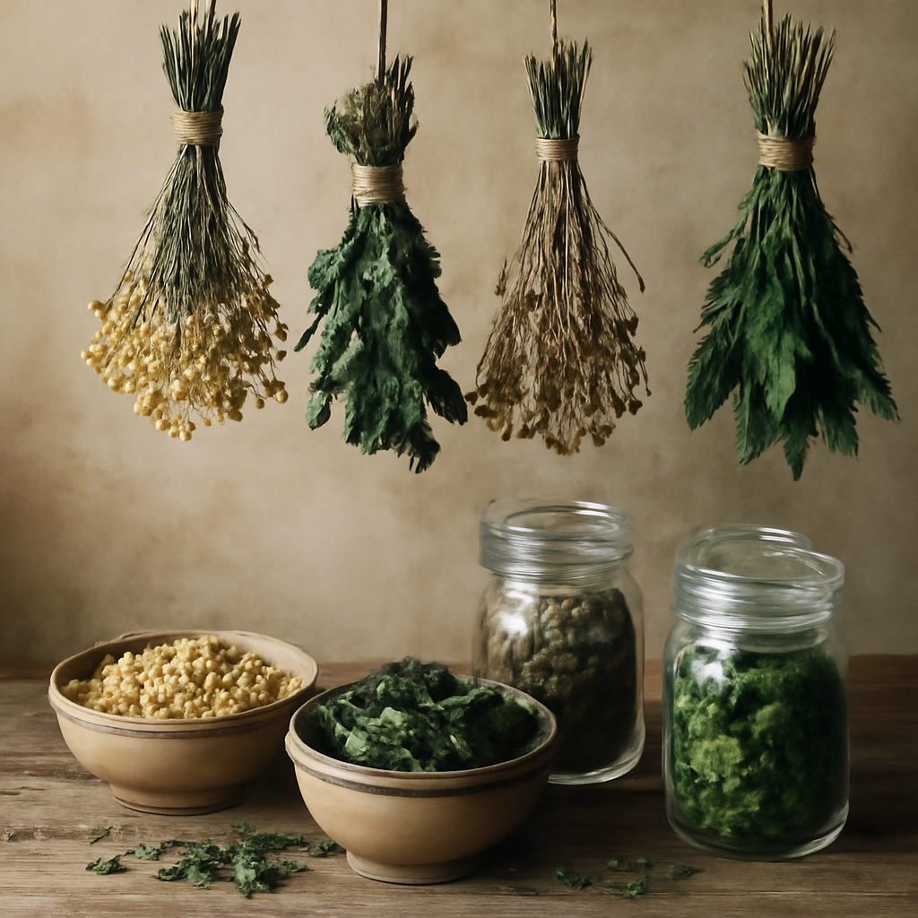 Herbes médicinales polonaises séchées