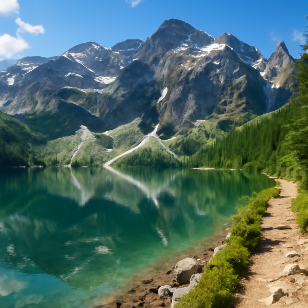 Lac Morskie Oko dans les monts Tatras