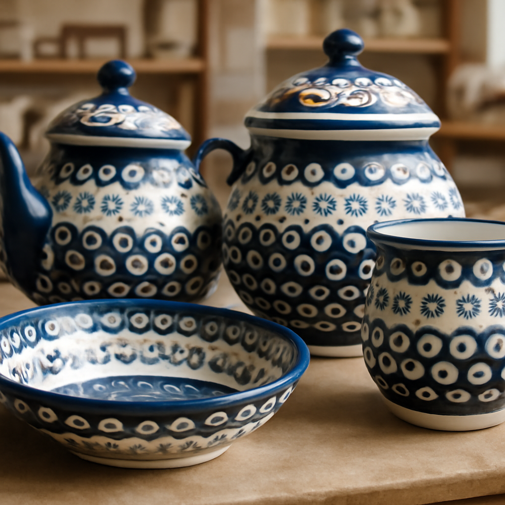 Poterie de Bolesławiec aux motifs traditionnels